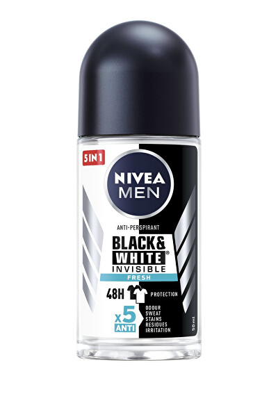 Guľôčkový antiperspirant Black & White Fresh pre mužov 48H (Anti-Perspirant) 50 ml