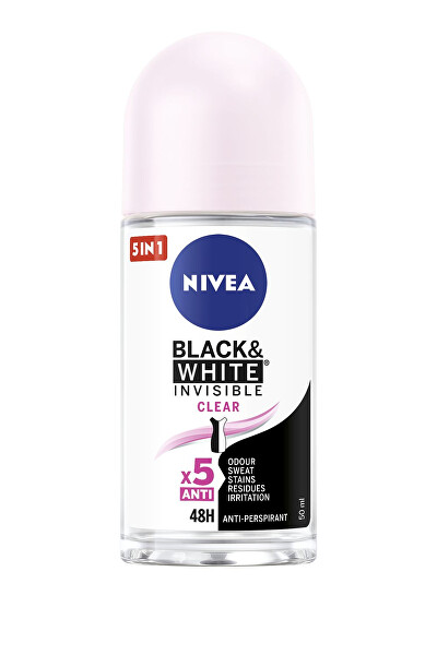 Ball antiperspirant Invizibil Pentru alb-negru Clear 50 ml