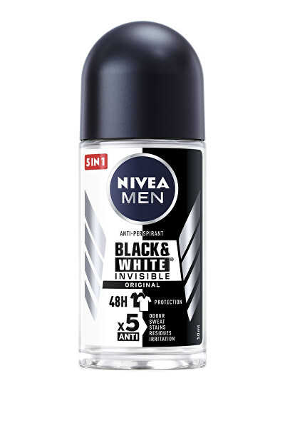 Guľôčkový antiperspirant pre mužov Invisible For Black & White Power 50 ml