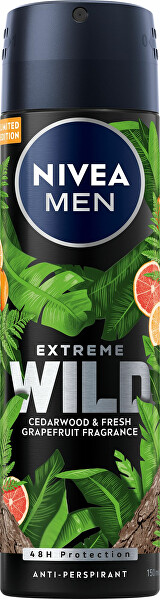 Antiperspirant ve spreji Men Extreme Wild Cedarwood & Grapefruit (Anti-Perspirant) 150 ml