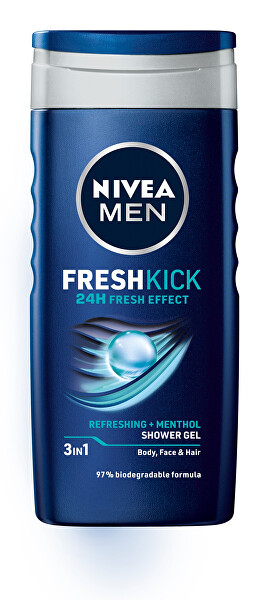 Gel doccia per viso, corpo e capelli Men Fresh Kick 250 ml