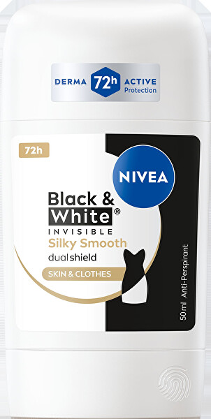 Tuhý antiperspirant Black & White Invisible Silky Smooth 50 ml