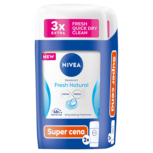 Súprava tuhých dezodorantov Fresh Natural Dezodorant Duo 2 x 50 ml