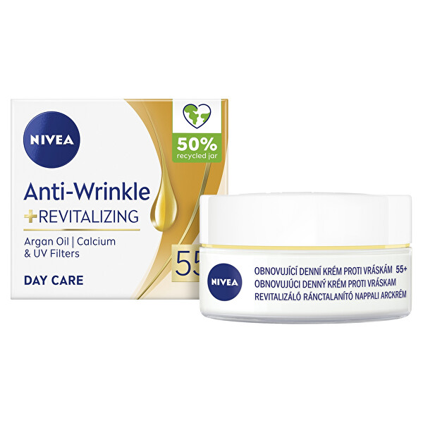 Crema giorno rinnovatrice antirughe 55+ (Anti-Wrinkle + Revitalizing) 50 ml