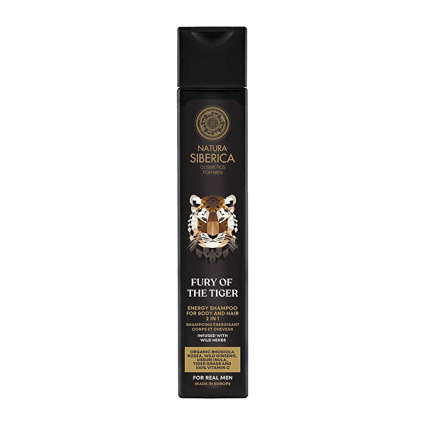 Energizující šampon na vlasy a tělo Men Fury Of The Tiger (Energy Shampoo) 250 ml