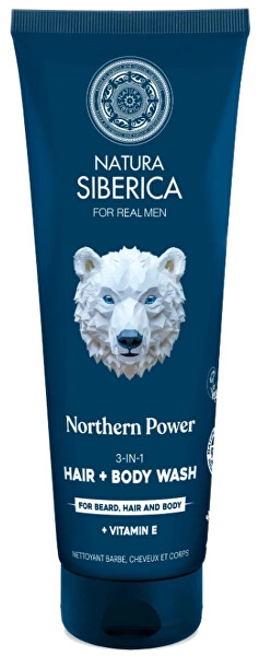 Mycí gel na vlasy, tělo a vousy 3v1 Northern Power (Hair + Body Wash) 200 ml