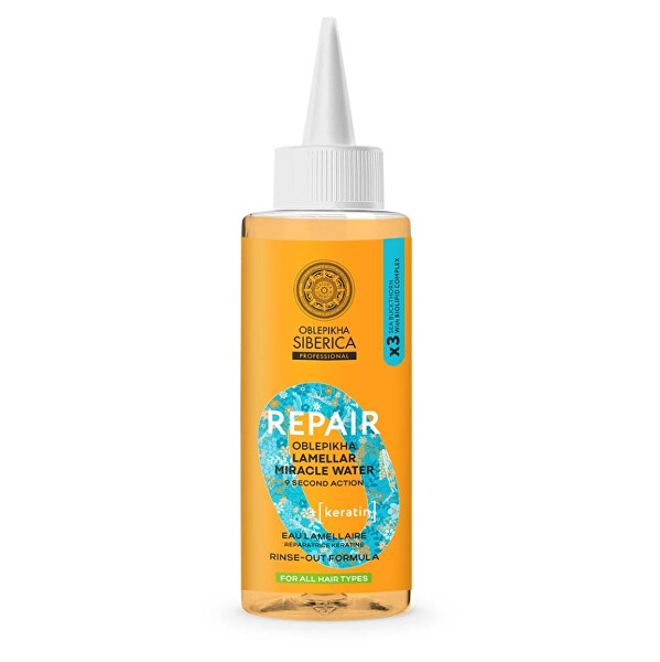 Regenerační lamelární voda s keratinem Oblepikha Siberica (Lamellar Miracle Water) 200 ml
