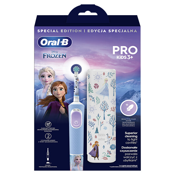 Elektrický zubní kartáček s cestovním pouzdrem Vitality Pro Kids Frozen