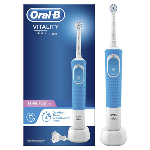 Elektrický zubní kartáček Vitality D100 Blue Sensitive