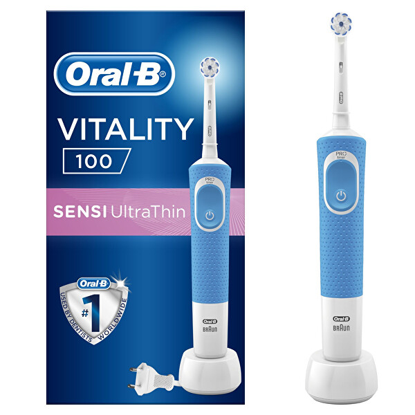 Elektrická zubná kefka Vitality D100 Blue Sensitiv e