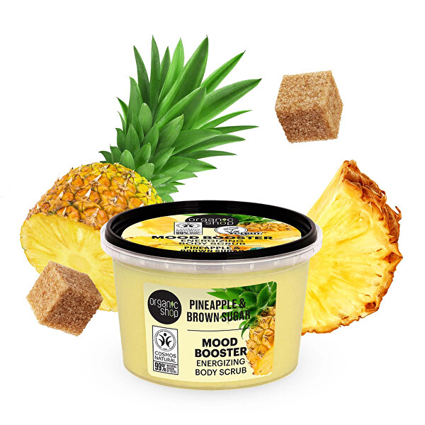 Energizující tělový peeling Ananas a hnědý cukr (Body Scrub) 250 ml