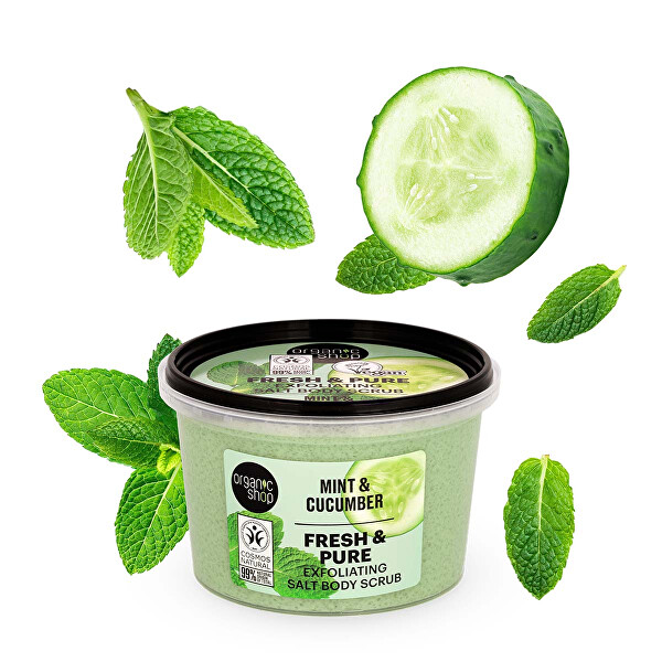 Exfoliační tělový peeling Máta a okurka (Body Scrub) 250 ml