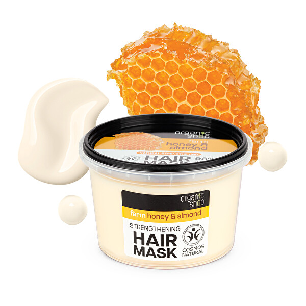 Posilující vlasová maska Med a mandle (Strengthening Hair Mask) 250 ml