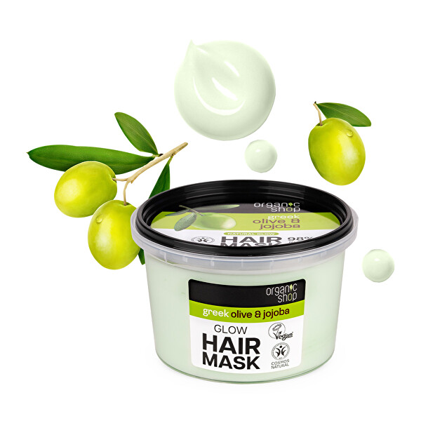 Maska pro zářivý lesk vlasů Oliva a jojoba (Glow Hair Mask) 250 ml