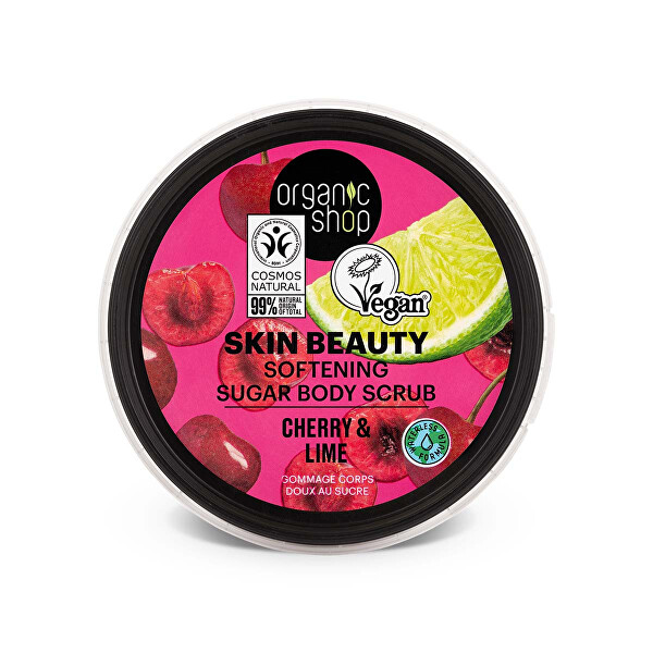 Zjemňující cukrový tělový peeling Třešeň a limetka (Body Scrub) 250 ml