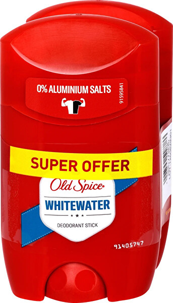 Tuhý deodorant pro muže WhiteWater Duo 2 x 50 ml