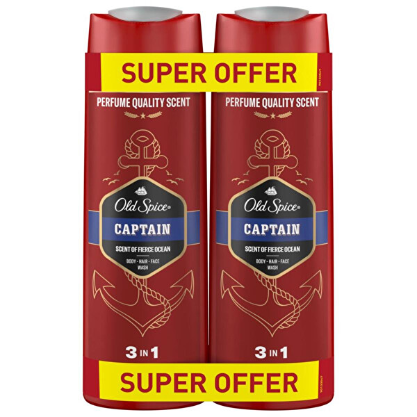 Sprchový gel 3 v 1 Captain Duo 2 x 400 ml