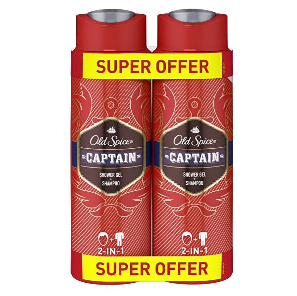 Sprchový gel 2 v 1 Captain Duo 2 x 400 ml