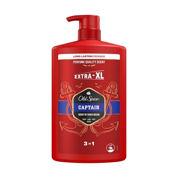 Duschgel für Männer Captain (Body-Hair-Face Wash) 1000 ml