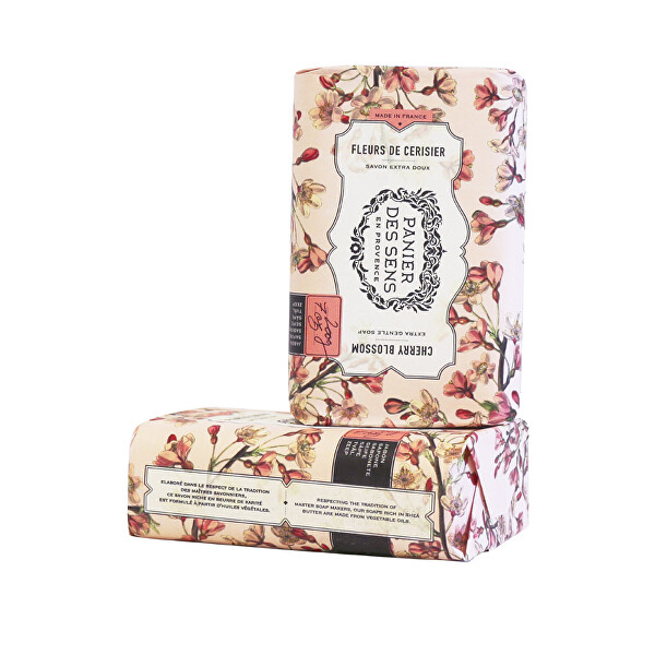 Extra jemné prírodné mydlo s bambuckým maslom Cherry Blossom (Extra-Soft Vegetable Soap) 200 g