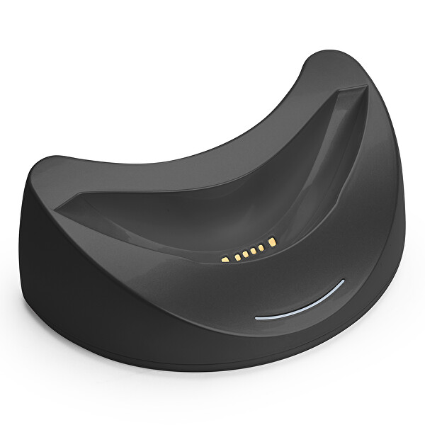 Profesionální ošetřující LED maska na obličej a krk s nabíjecí stanicí (Black, Gold)
