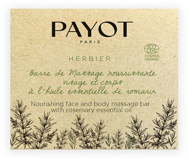 Szilárd test- és arckrém Herbier (Nourishing Face and Body Massage Bar) 50 g