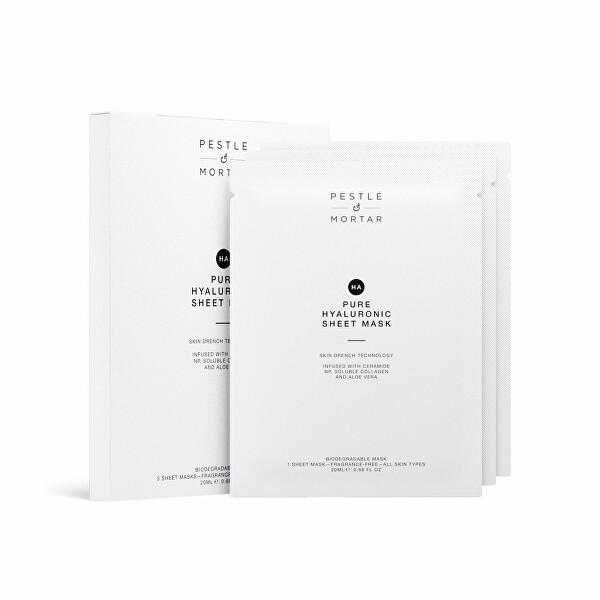 Hydratační plátýnková maska s kolagenem a ceramidy Pure Hyaluronic (Sheet Mask) 3 ks