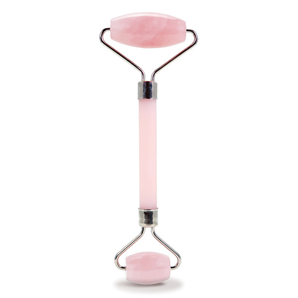 Váleček na kontury obličeje - růženín (Rose Quartz Facial Roller)