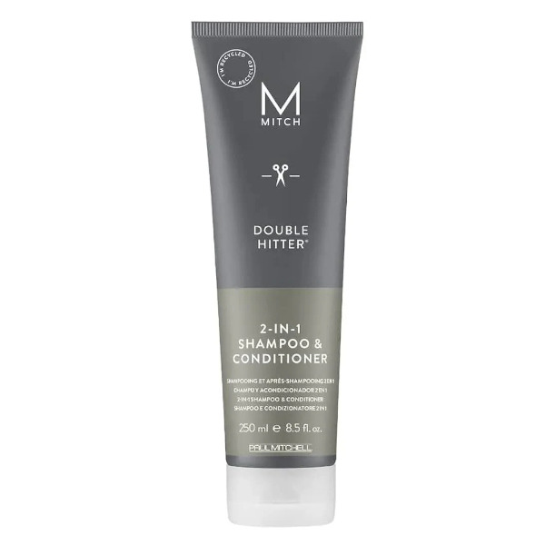 Bezsulfátový pečující šampon a kondicionér 2v1 Mitch (Double Hitter Sulfate-Free 2 In 1 Shampoo & Conditioner) 250 ml