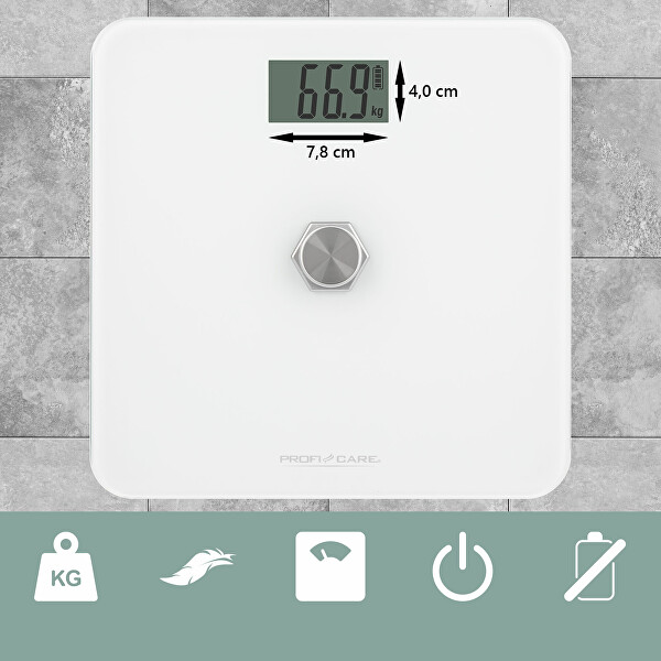 Ekologická kinetická osobná váha biela (bez baterií) PW 3112