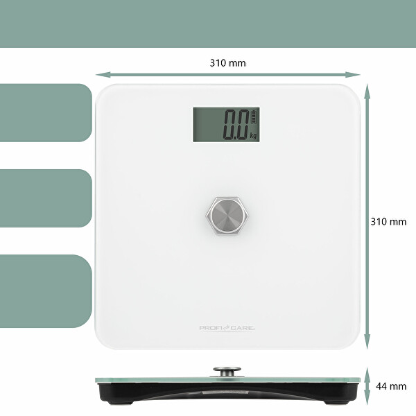 Ekologická  kinetická osobní váha bílá (bez baterií) PW 3112