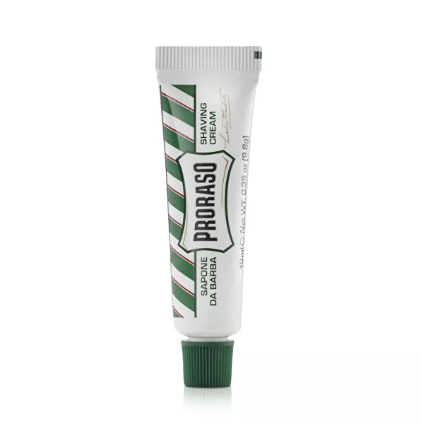 Cestovný osviežujúci krém na holenie Green Eukalyptus (Shaving Cream) 10 ml