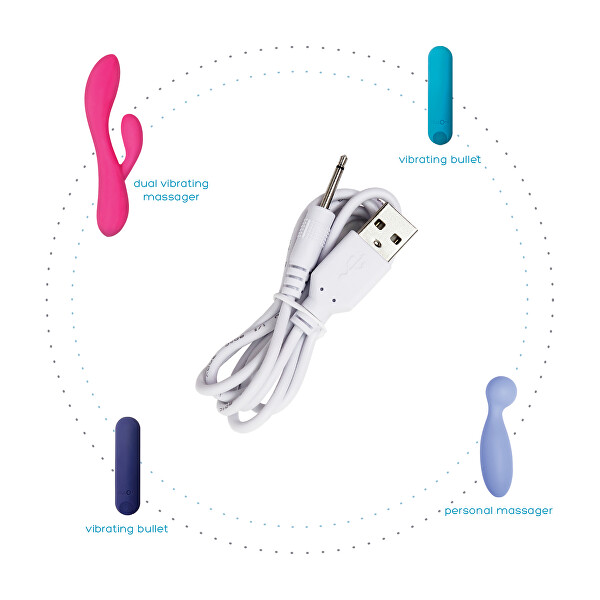 Nabíjací USB kábel k mini vibrátoru PLO-6702DPK a PLO-6702LPK 2 ks