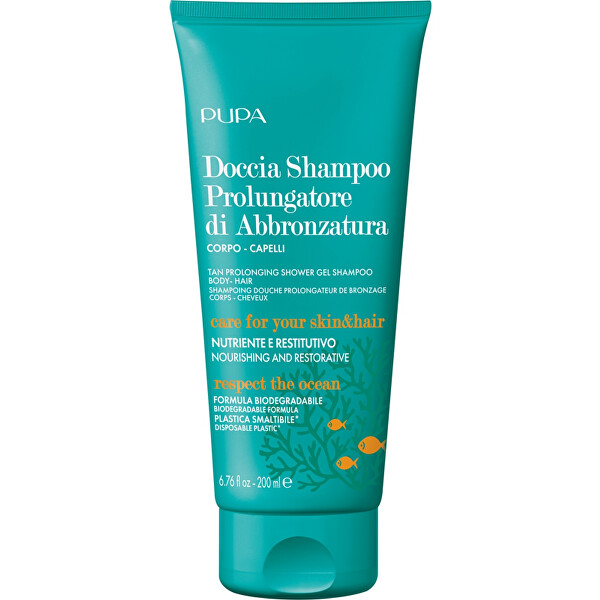 Gel doccia doposole per corpo e capelli (Tan Prolonging Shower Gel Shampoo) 200 ml