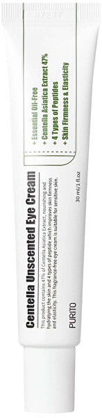 Parfümmentes szemkörnyékápoló krém Centella Unscented (Eye Cream) 30 ml