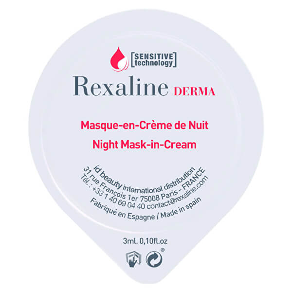 Maschera cromosa notte per la pelle sensibile Derma Night Mask-in-Cream 6 x 3 ml