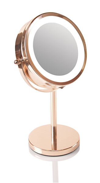 Obojstranné kozmetické zrkadlo (Rose Gold Mirror)