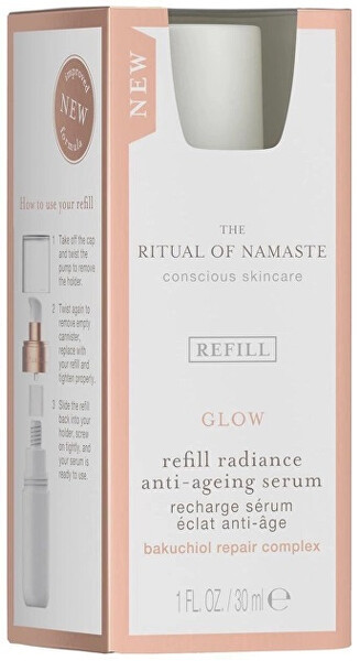Utántöltő öregedés elleni világosító szérumhoz The Ritual of Namaste (Glow Radiance Anti-Aging Serum Refill) 30 ml