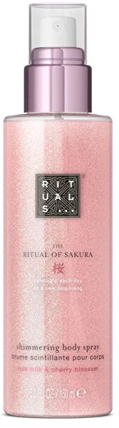 Třpytivý tělový sprej The Ritual of Sakura (Shimmering Body Spray) 150 ml