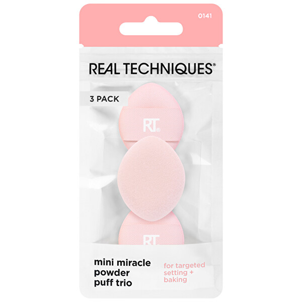 Mini zázračná houbička na pudr Mini Powder Puff 3 ks
