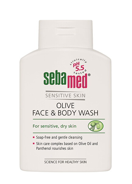 Mycí emulze s olivovým olejem na obličej a tělo Classic (Olive Face & Body Wash) 200 ml