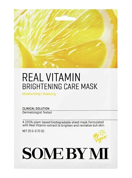 Sada rozjasňujících pleťových masek Real Vitamin (Brightening Care Mask) 20 x 20 g