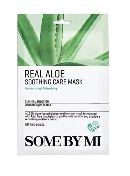 Sada zklidňujících masek s aloe vera Real Aloe (Soothing Care Mask) 20 x 20 g