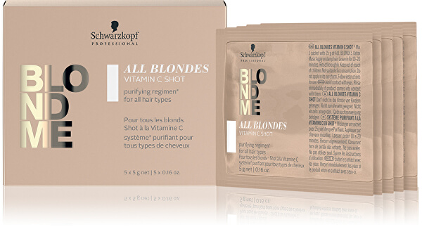Detoxikační vitamínová kúra pro matné blond vlasy BLONDME (Vitamin Shot) 5 x 5 g