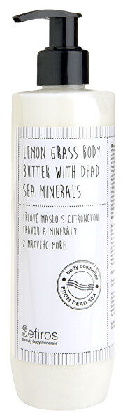 Tělové máslo s citrónovou trávou a minerály z Mrtvého moře (Lemon Grass Body Butter with Dead Sea Minerals) 300 ml