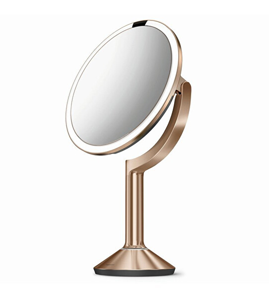 Oglindă cosmetică cu control tactil al intensității luminii Rose Gold Sensor Trio
