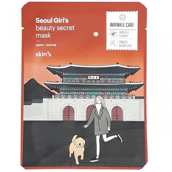 Anti-Falten-Tuchmaske Seoul Girl`s Beauty Secret Mask (Wrinkle Care Mask) 20 g