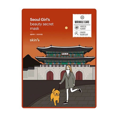 Plátýnková maska proti vráskám Seoul Girl`s Beauty Secret Mask (Wrinkle Care Mask) 20 g