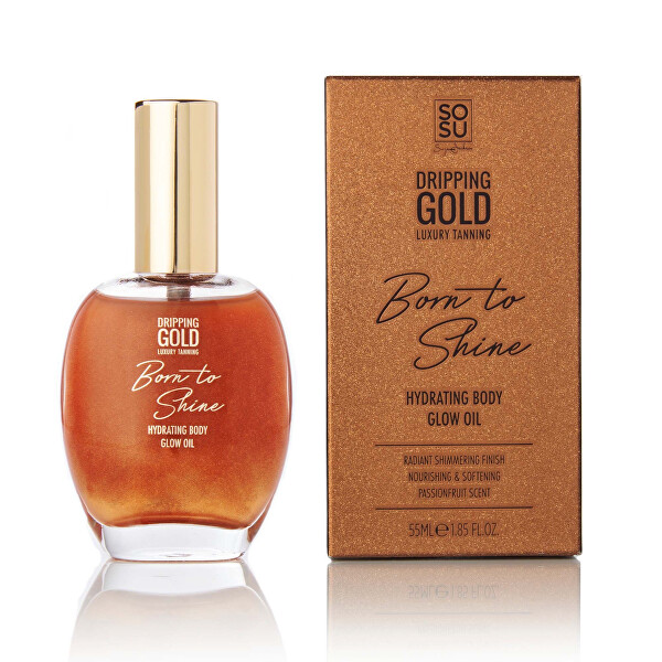 Feuchtigkeitsspendendes Körperöl mit Glitter Bronze Dripping Gold Born to Shine (Hydrating Body Glow Oil) 50 ml