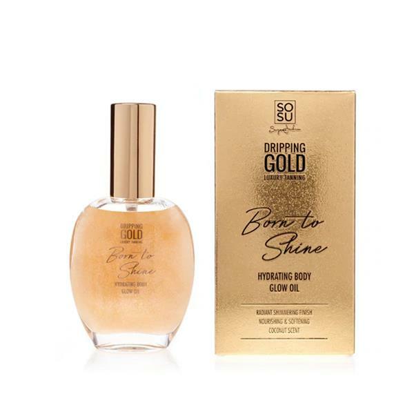 Olio corpo idratante con glitter Oro Dripping Gold Born to Shine (Hydrating Body Glow Oil) 50 ml